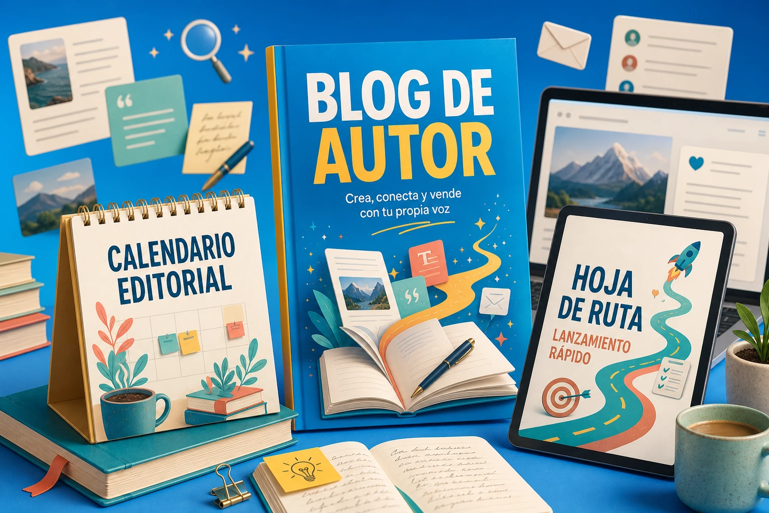 Guía Blog de Autor con calendario editorial y hoja de ruta